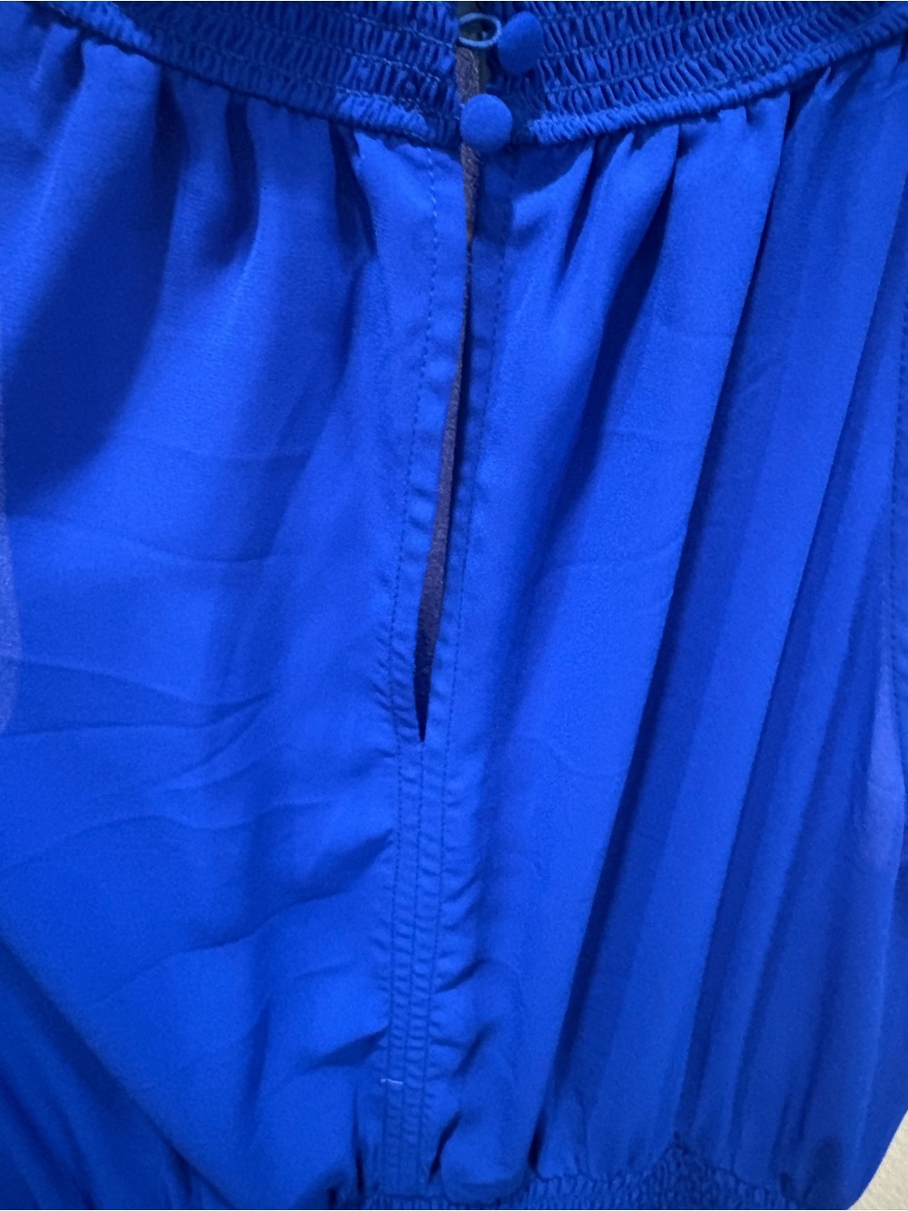 CeCe Royal Blue Halter Ruffle Hem Dress - Picture 4 of 9